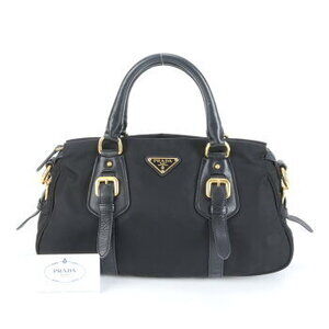 Prada Tessuto handbag triangle logo black card